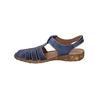 josef seibel femme sandale à lanières rosalie 48, dame sandales,largeur g (normale),confortable,sandale,sandale d'été,bleu (ocean),37 eu / 4 uk