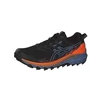asics fujitrabuco 10 g-tx chaussure de course de trail running pour homme noir bleu orange 44.5 eu