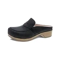 dansko women's bel black oiled mule 7.5-8 m us - comfort loafer