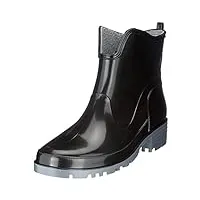lemigo bottes en caoutchouc cheville pour femmes bottes de pluie courtes elke (noir, numeric_39)