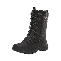 keen femme greta tall boot waterproof botte de neige, noir (black/black plaid), 40.5 eu