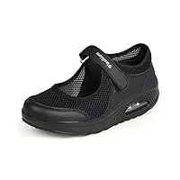 sandales femme mailles chaussures de fitness baskets mode compensées mary janes pour femme espadrilles chaussures de sport eté e-noir eu 40