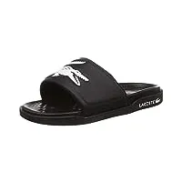 lacoste femme 43cfa1001 slides & sandals, blk/wht, 38 eu
