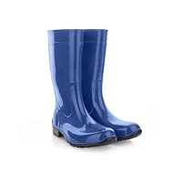 lemigo bottes hautes en caoutchouc pour femmes bottes de pluie imperméable ilse (bleu, système taille chaussures eu, adulte, numérique, moyen, 38)