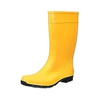 lemigo bottes en caoutchouc pour dames imperméables hautes bottes de pluie 967 ilse (jaune, système taille chaussures eu, adulte, numérique, moyen, 41)