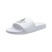 adidas femme adilette lite slide sandal, cloud white/matte silver, numeric_42 eu