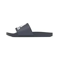 adidas sandales enfiler adilette cf+ boston unisexe pour adulte, bleu marine/blanc/bleu marine, 8
