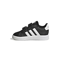 adidas mixte bébé grand court lifestyle hook and loop shoes sneaker, ftwr white/core black, numeric_22 eu