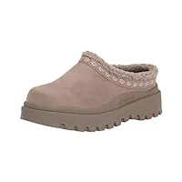 skechers shindigs-comfy hour mules pour femme, taupe, 41 eu