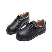 dadawen oxford chaussure uniforme scolaire chaussures de ville à lacets noir 28