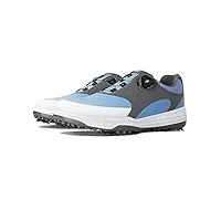 chaussures de golf imperméables tissu bk classique populaire chaussures de sport légères et respirantes homme, outdoor antidérapantes golf chaussures d'entraînement,bleu,250mm