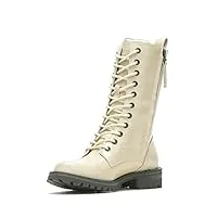 harley-davidson footwear walsen bottes de moto à lacets 20,3 cm pour femme, beige clair, 40.5 eu