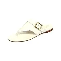 tod's g5242 infradito donna white leather sandals woman-40