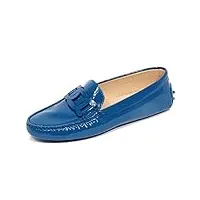 tod's g5238 mocassino donna bluette patent leather loafer woman-37.5
