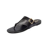 tod's g5258 infradito donna black leather sandals woman-41