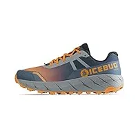 icebug arcus bugrip chaussures de course pour femme avec semelle de traction cloutée en carbure, ciel nocturne/orange, 39 eu