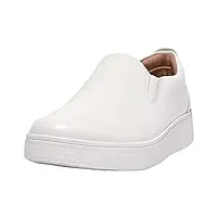 fitflop femme rally leather slip on skate sneakers basket, urban white, 38 eu
