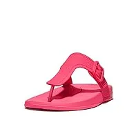 fitflop femme iqushion tongs à boucle réglable sandale plate, rose pop, 39 eu