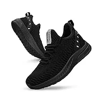 feethit femme baskets respirant marche running chaussures fitness course basses gym mode sneakers 38 noir new