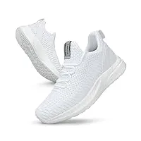 feethit femme baskets respirant marche running chaussures fitness course basses gym mode sneakers 37 blanche new