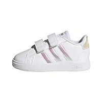 adidas mixte bébé grand lifestyle court hook and loop shoes sneaker, iridescent/ftwr white, numeric_25_point_5 eu