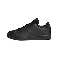 adidas advantage k, chaussures de tennis mixte, noir/gris, taille 39 1/3 eu