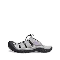 keen women's newport closed toe slip on sandals, drizzle/english lavender, 5.5