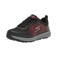 skechers elite 5 arch fit chaussures de golf imperméables pour homme, noir/pois rouges, 40 eu