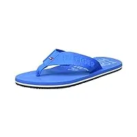 tommy hilfiger tongs homme tonal beach sandal claquettes, bleu (shocking blue), 41 eu