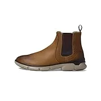johnston & murphy xc4 tanner chelsea boot | bottes décontractées pour homme | construction en cuir imperméable | semelle intérieure rembourrée | semelle intérieure amovible double largeur, brun huilé