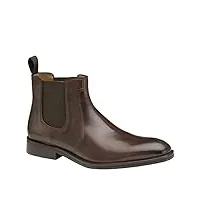 johnston & murphy meade chelsea boot | bottes habillées pour homme | chaussures en cuir italien | semelle en cuir et caoutchouc | semelle intérieure rembourrée amovible moulée, cuir de veau italien