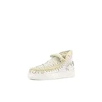 mou shoes tronchetto summer eskimo sneakers all sequins donna 38
