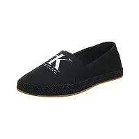 calvin klein jeans espadrilles homme essential monogram chaussures en toile, noir (triple black), 41