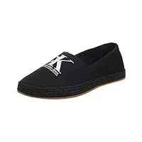 calvin klein jeans espadrilles homme essential monogram chaussures en toile, noir (triple black), 46
