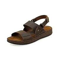 46 marron emmanuela antique sandales en cuir grecque pour hommes, sandales pour hommes à la main avec orteils ouverts, boucle réglable de qualité chaussures d'été en marron