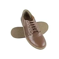zerimar chaussures casual en cuir | chaussures de sport en cuir naturel pour hommes | chaussures sportives en cuir | chaussures à lacets | couleur nappa marron | taille 42