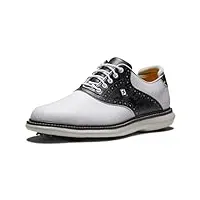 footjoy baskets traditions pour homme, blanc/gris anthracite, 9