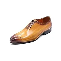 jofeat richelieus pointus en cuir véritable faits à la main pour hommes chaussures de fête de mariage f87-22-1 chaussures formelles de bureau d'affaires