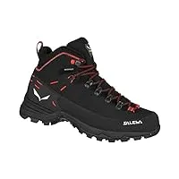 salewa femme alp mate winter mid wp w chaussures de randonnée, noir (asphalt black), 40.5 eu