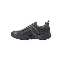 xsensible swx3 black (noir) – baskets – chaussures à lacets pour homme – noir, cuir (grain/stretch), noir , 40.5 eu