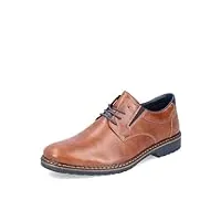 rieker homme chaussures à lacets 16505, monsieur chaussures d'affaires,semelle intérieure amovible,élégante,marron (braun / 24),43 eu / 9 uk