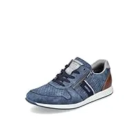 rieker homme chaussures à lacets 11926, monsieur chaussures confortables,semelle intérieure amovible,bleu (blau / 14),40 eu / 6.5 uk