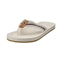 tommy hilfiger homme tongs comfort beach sandal claquettes, beige (weathered white), 40 eu