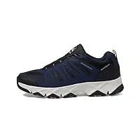 skechers chaussures de randonnée en cèdre pour homme coupe décontractée, bleu marine/noir, 47.5 eu