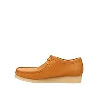 clarks originals wallabee chaussures à lacets pour homme, marron clair/cuir, 38 eu