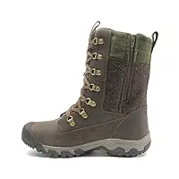 keen femme greta tall boot waterproof botte de neige, marron (dark earth/green plaid), 40.5 eu