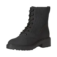 amazon essentials bottes militaires caoutchoutées avec semelle extérieure épaisse femme, noir, 37 eu large