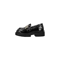 ax armani exchange chaussures femme mocassin en cuir noir xdx002, noir , 37 eu
