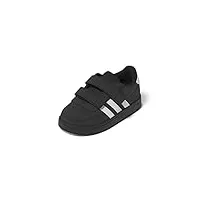 adidas mixte bébé breaknet lifestyle court two-strap hook-and-loop shoes sneaker, core black/ftwr white/ftwr white, 22 eu