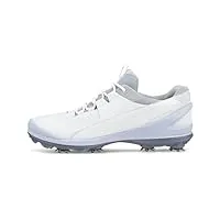 ecco chaussures de golf imperméables biom tour pour homme, blanc, 9-9.5